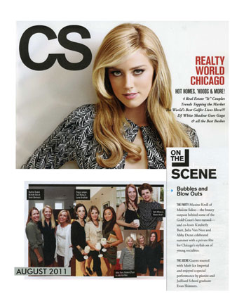 Maxine Salon in Chicago featured in Chicago Social August 2011